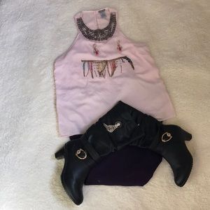 Charlotte Russe chiffon sleeveless top